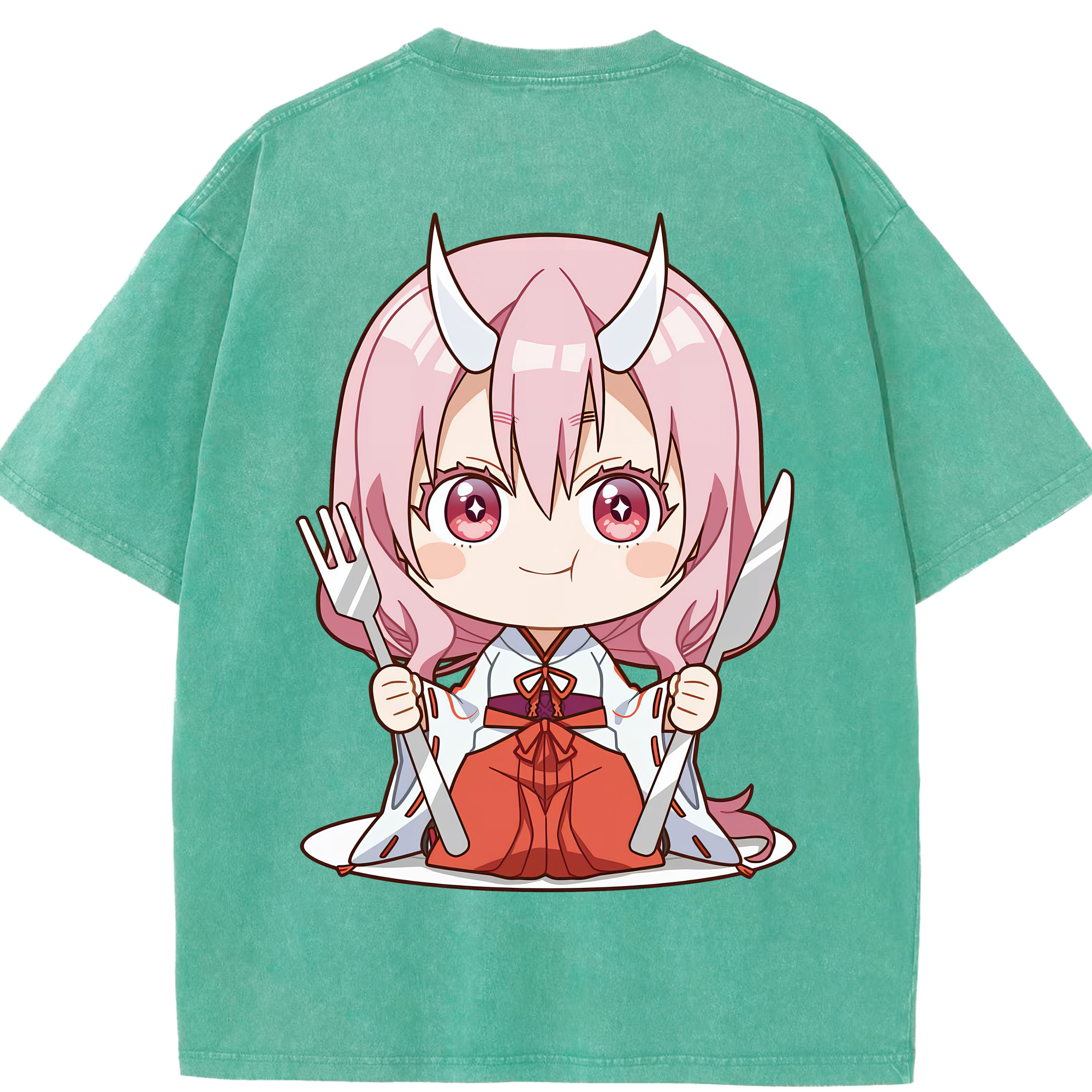 （画像用） 転スラ Regarding Reincarnated to Slime 綿100% ヴィンテージ風 半袖Tシャツ（背面プリント）